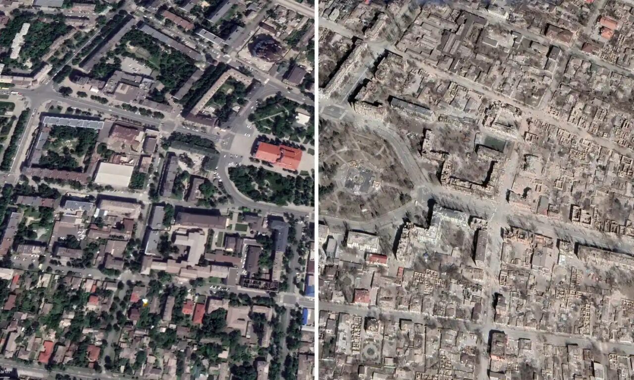 Mariúpol antes y después: mapas de Google revelan la destrucción en la ciudad ucraniana
