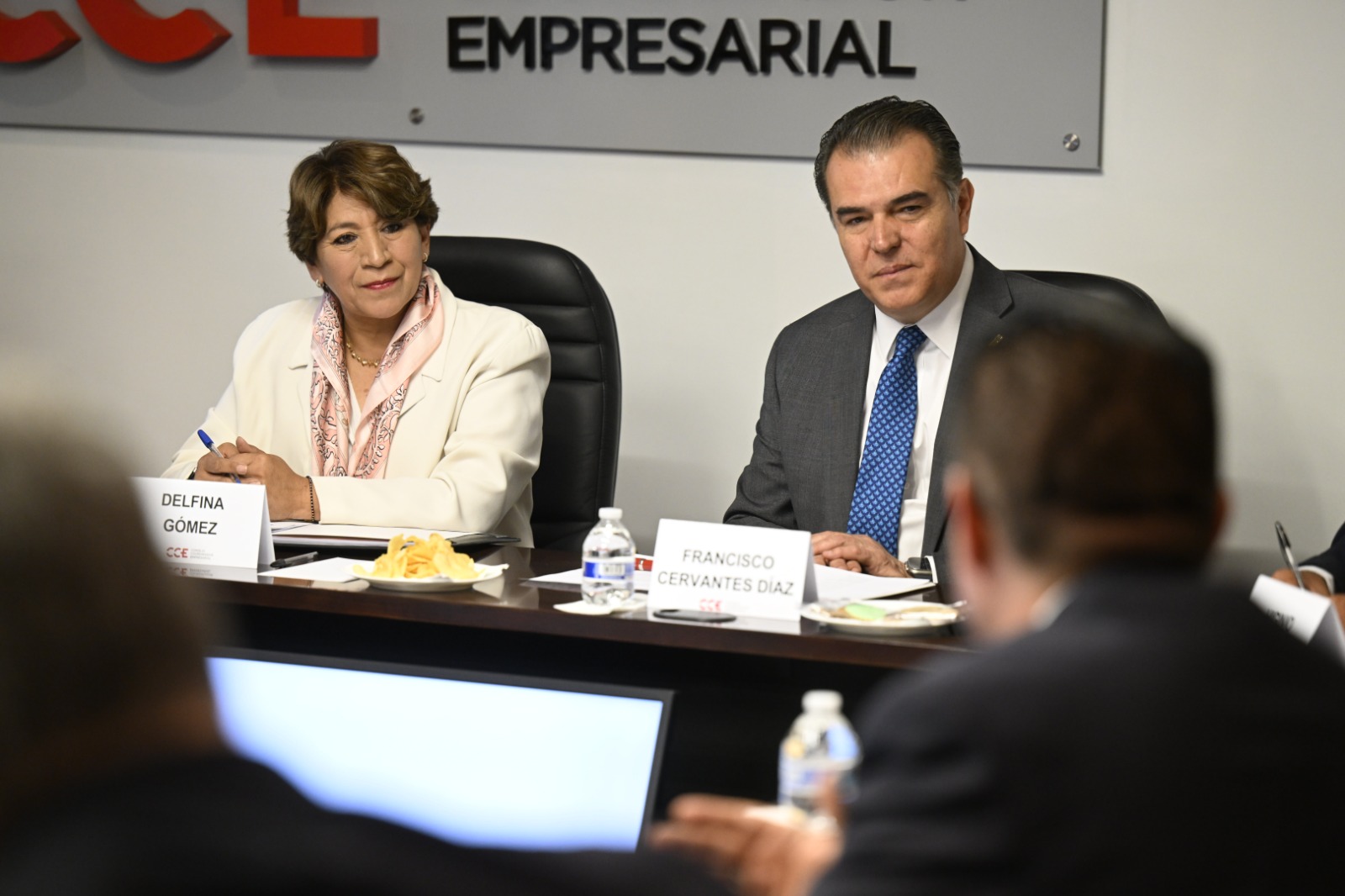 Delfina Gómez detalla propuestas de seguridad y competitividad económica al Consejo Coordinador Empresarial