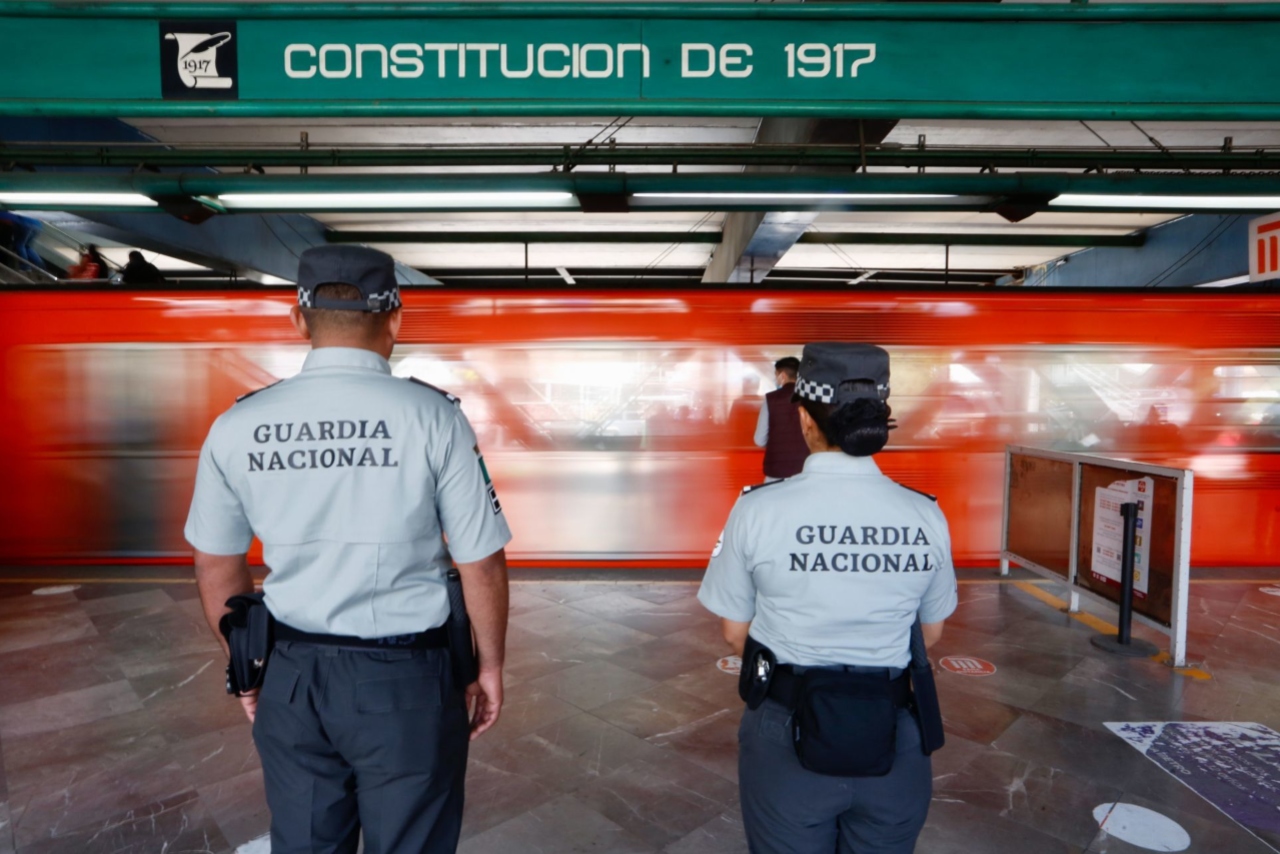 La Guardia Nacional seguirá en el Metro de la CDMX, pero solo en la noche
