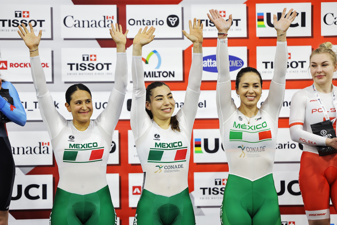 Equipo femenil de México gana oro en la Copa de Naciones de Ciclismo de Pista