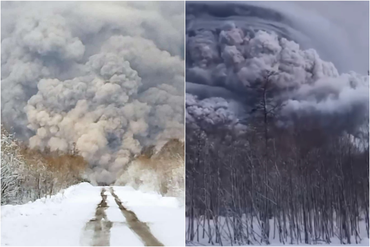 Rusia: erupción del volcán Shivéluch genera la lluvia de cenizas más fuerte en 60 años
