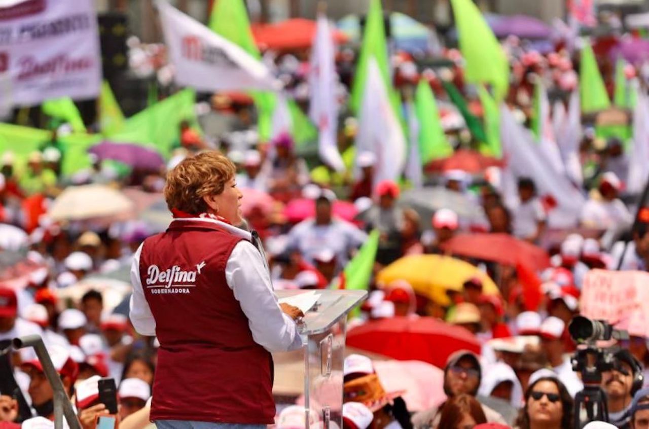 ‘No solamente es ganar, hay que arrasar’: Delfina Gómez en cierre de campaña