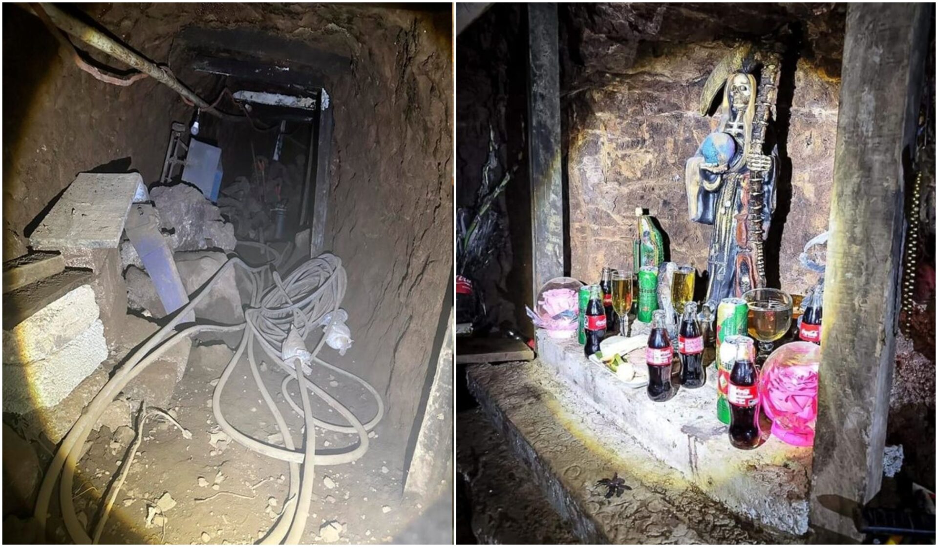 Hidalgo: hallan túnel de huachicol y con altar a la Santa Muerte