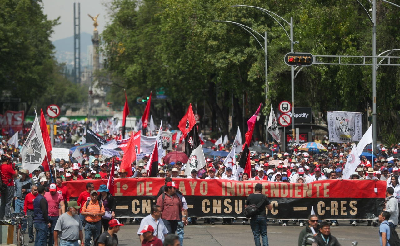 ‘Unidad, unidad’: Marcha de sindicatos independientes exige derechos laborales en México