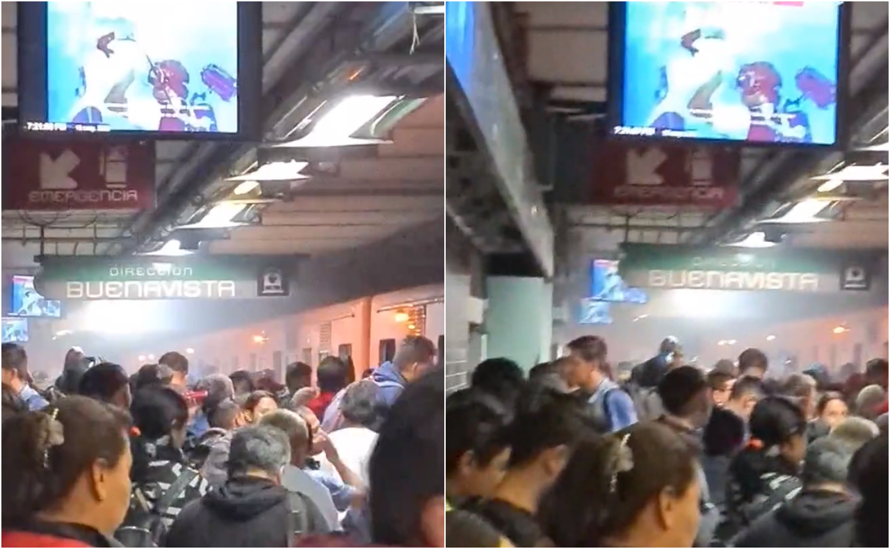 Usuarios del Metro reportan presencia de humo en la estación Garibaldi