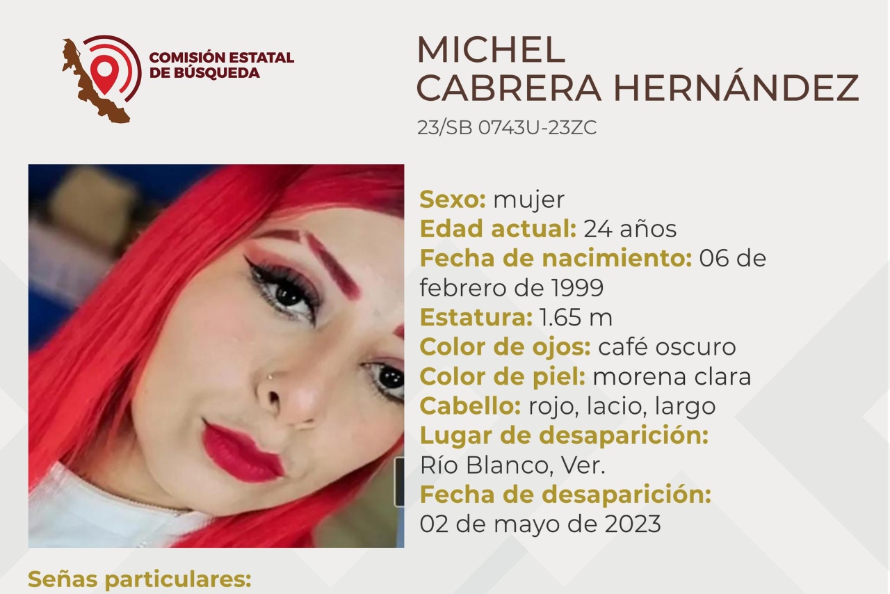 Michel Cabrera, reportada como desaparecida, es hallada sin vida en Veracruz