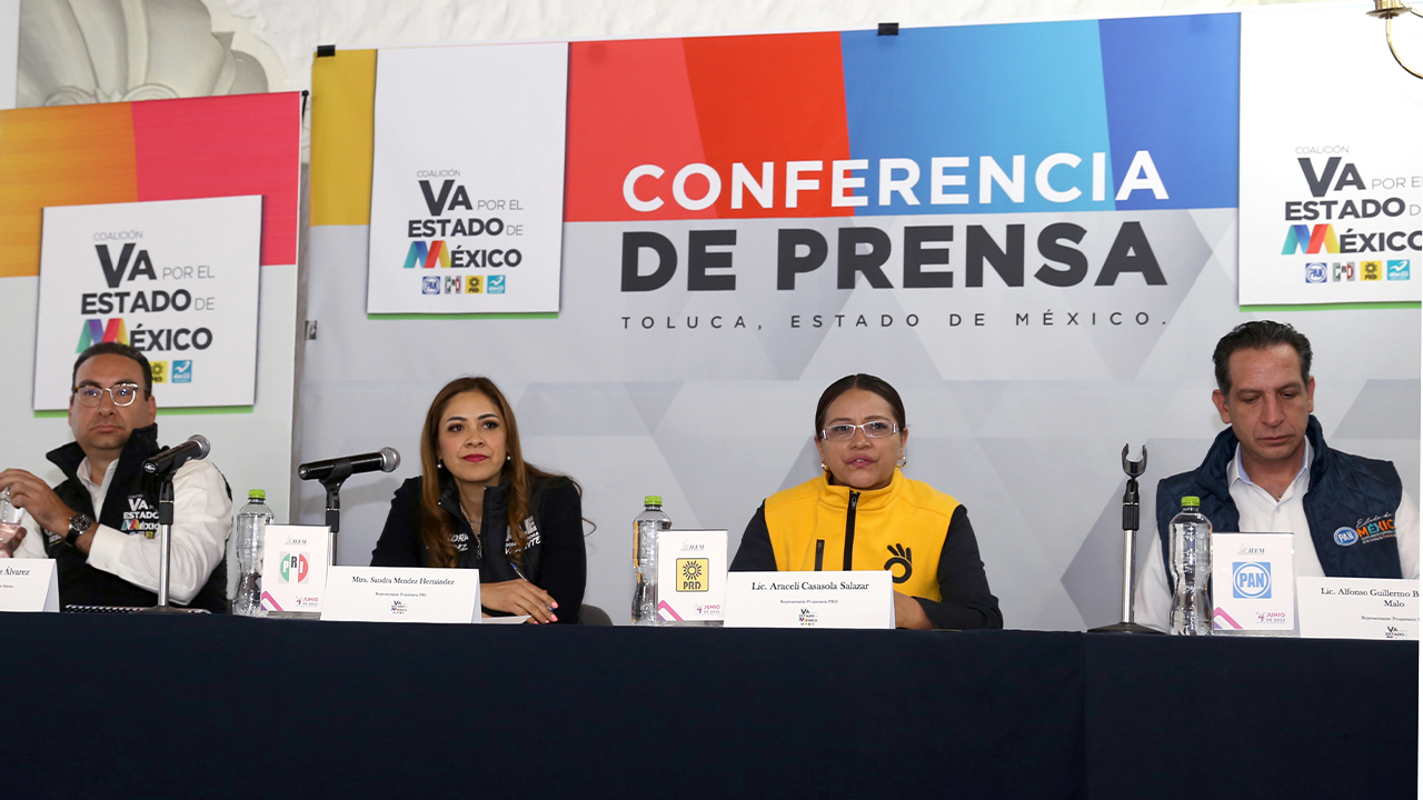 Morena prepara una elección de Estado en Edomex, denuncian PRI-PAN-PRD