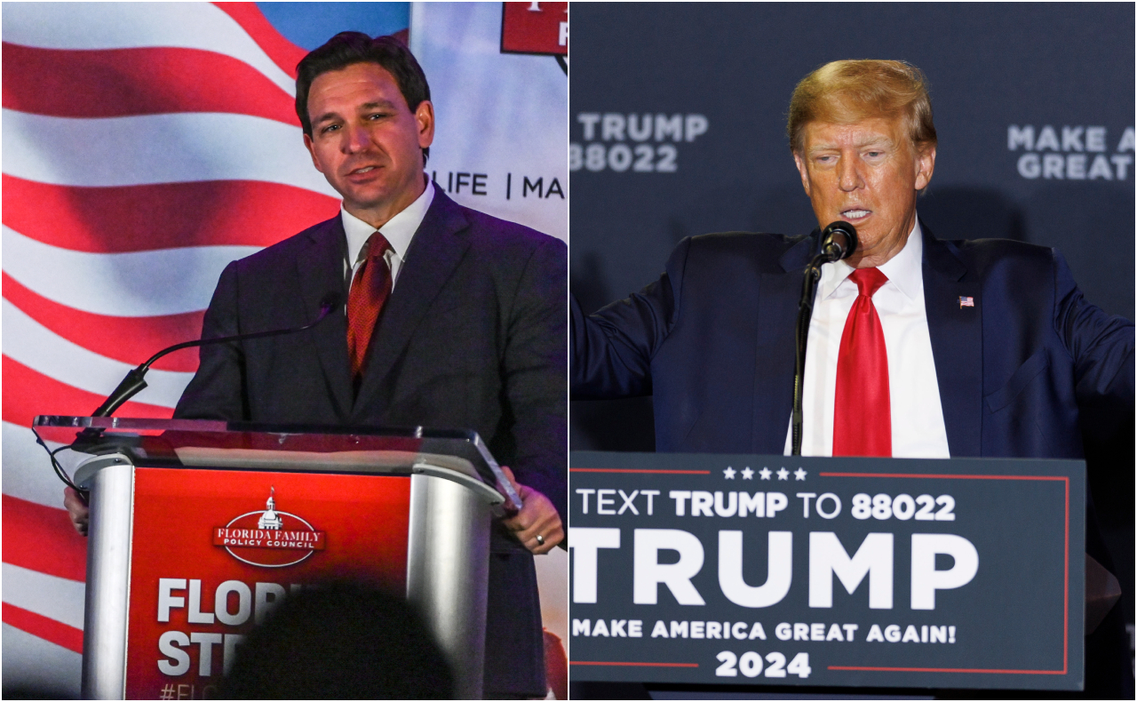 Trump y DeSantis coinciden con actos de campañas electorales en Iowa