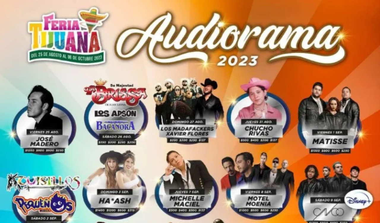 Feria de Tijuana 2023: Cartelera del Palenque y del Audiorama de Las Estrellas