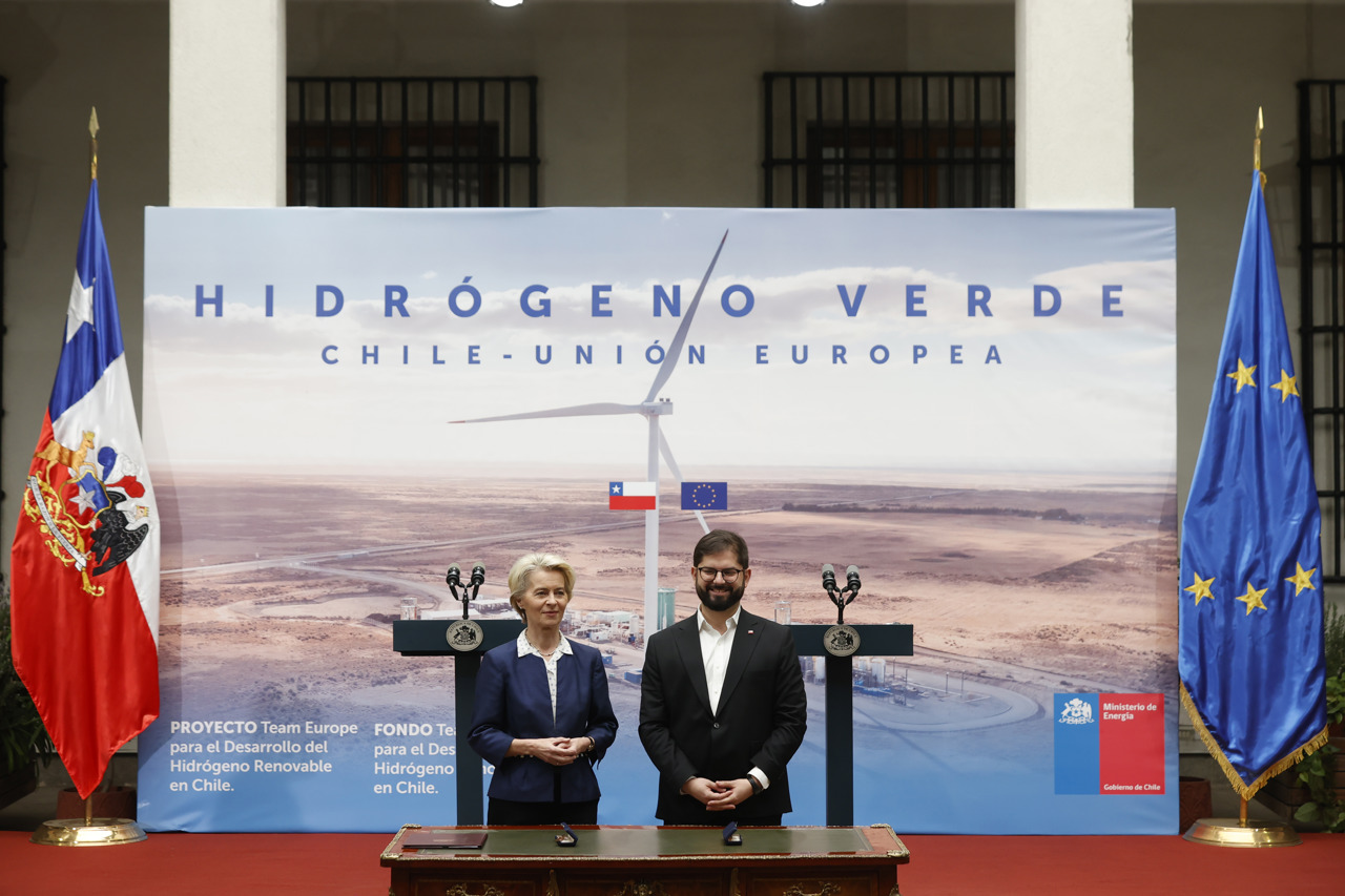 Europa dará a Chile 225 millones de euros para industria del hidrógeno verde
