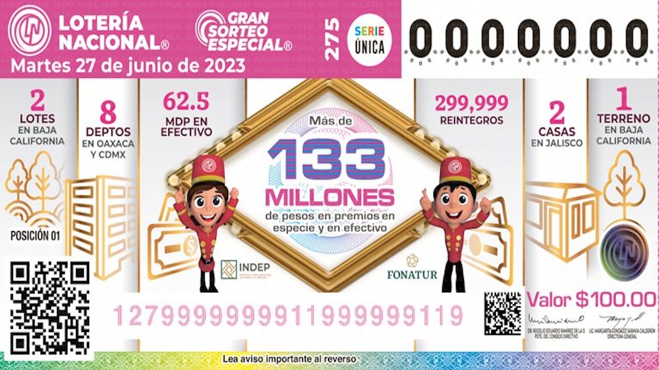 GRAN SORTEO ESPECIAL 275 HOY Lotería Nacional EN VIVO