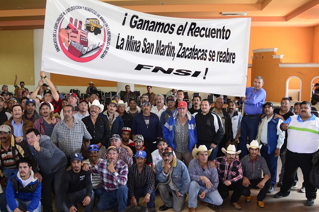 EU presenta queja contra Grupo México por mineros de San Martín