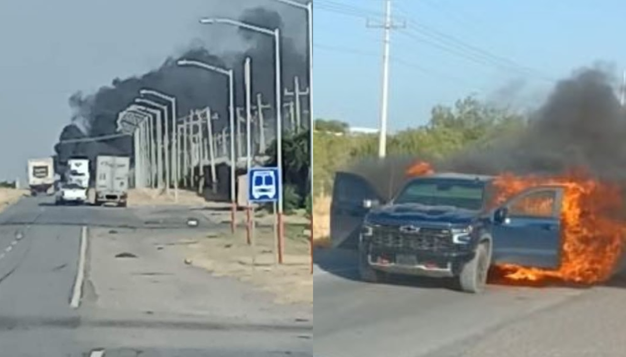 Balaceras y bloqueos se registran en carretera de Nuevo Laredo, Tamaulipas