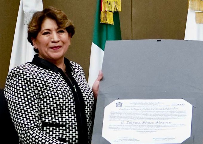 Delfina Gómez recibe constancia como gobernadora electa del Edomex