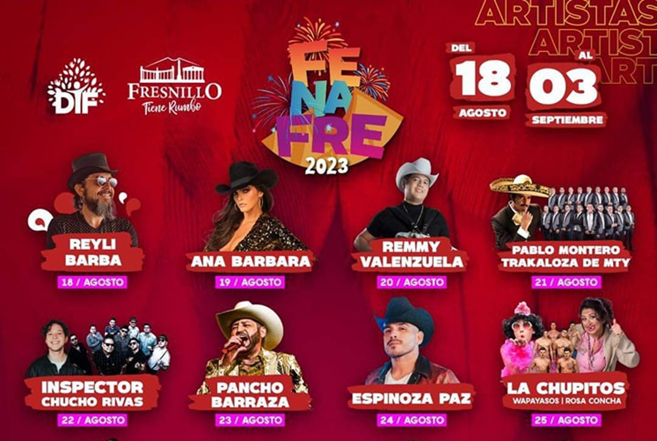 Feria de Fresnillo 2023: cartelera de artistas del Teatro del Pueblo
