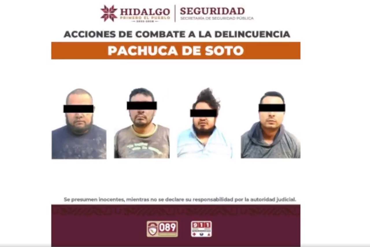 Detienen a cuatro hombres por arrojar bolsas con restos humanos en Pachuca, Hidalgo