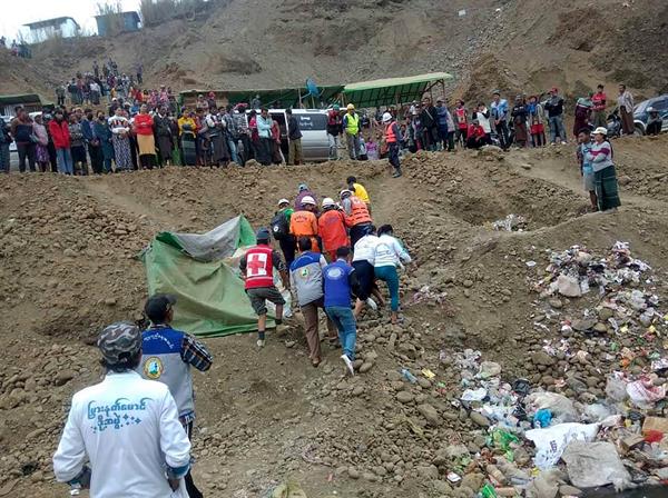 Al menos 25 muertos por un deslizamiento de tierra en una mina de jade en Birmania
