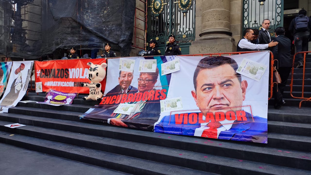 ‘3 de 3, ningún agresor al poder’: protestan por intento de ratificación de Manuel Cavazos