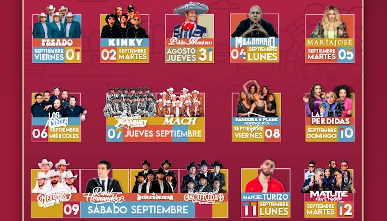 Feria de Zacatecas 2023 cartelera Teatro del Pueblo y Palenque