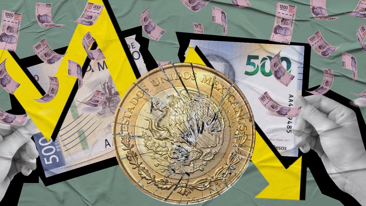 En caída libre: El peso mexicano pierde 1.50% ante el dólar