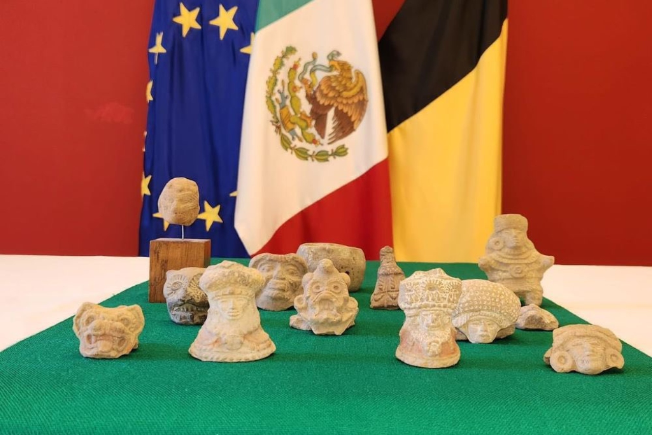 México recupera 20 piezas prehispánicas que tenía una familia en Bélgica