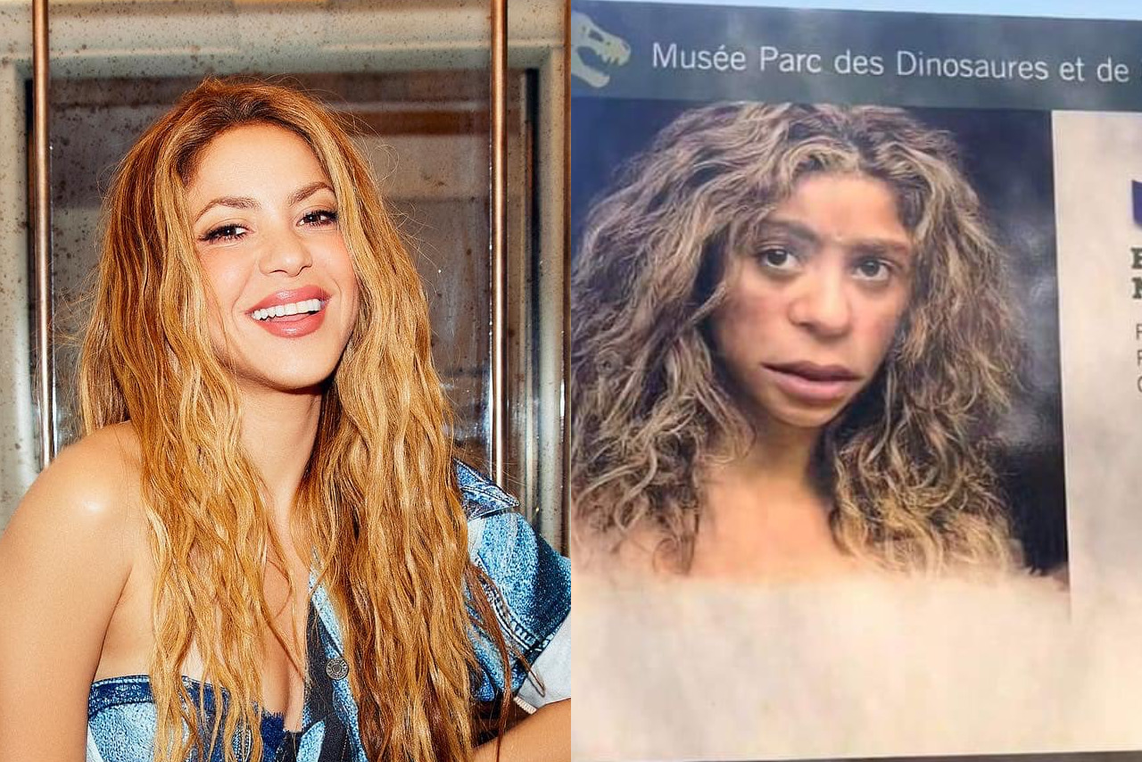Fans de Shakira acusan a museo de usar la imagen de la cantante como ilustración de una mujer neandertal