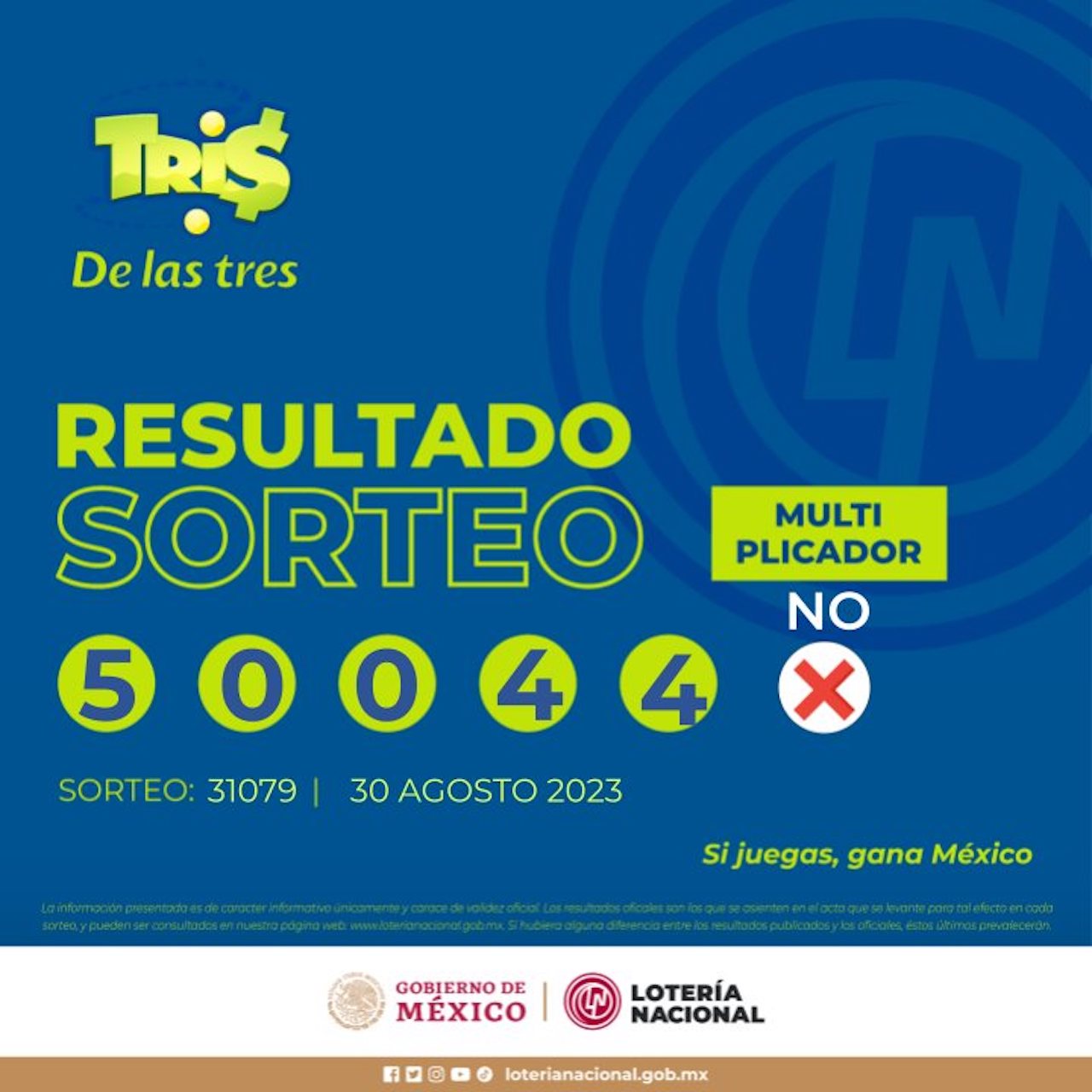 Resultados Sorteo Tris Hoy Números Ganadores 30 De Agosto 2023