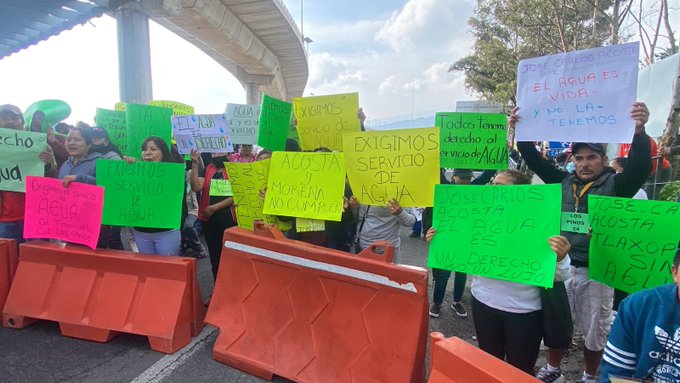 Bloqueo México-Cuernavaca: protesta por falta de agua en Tlalpan