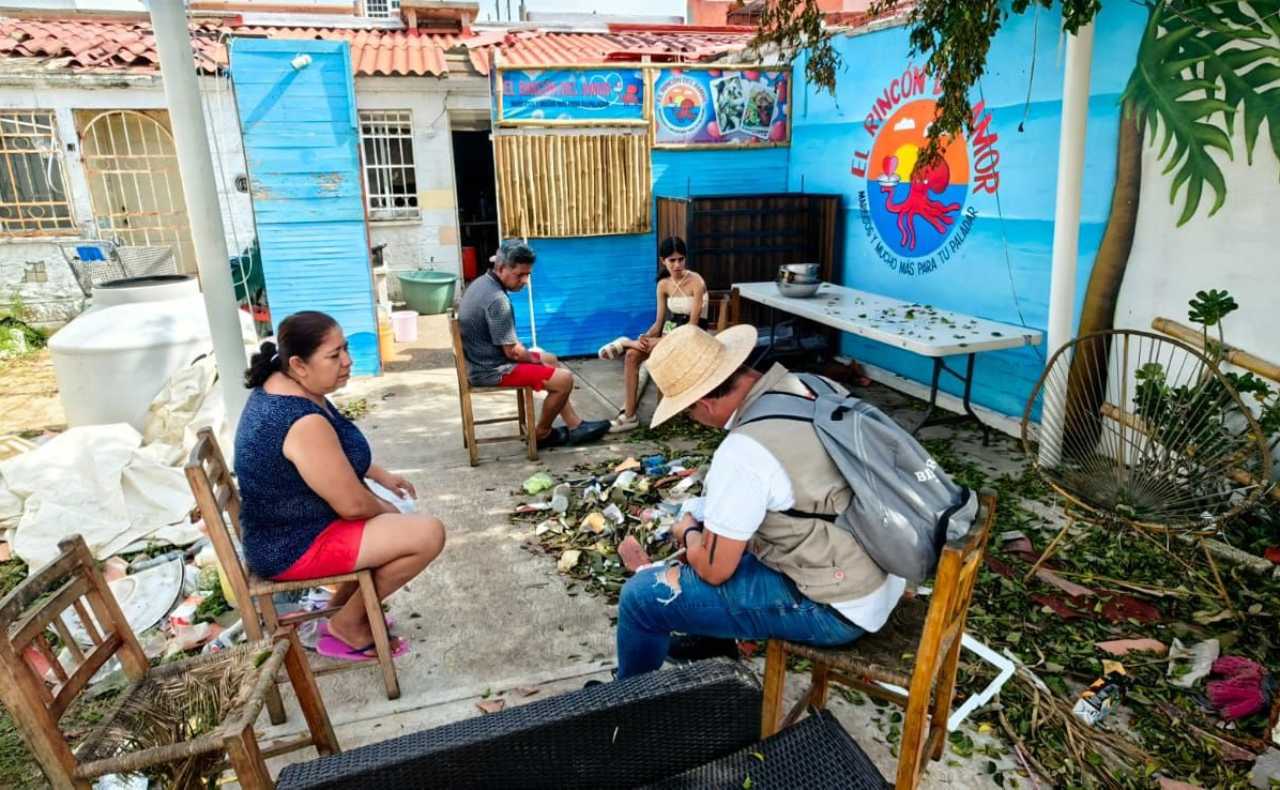 Realizan censo tras el paso del huracán ‘Otis’ en Guerrero