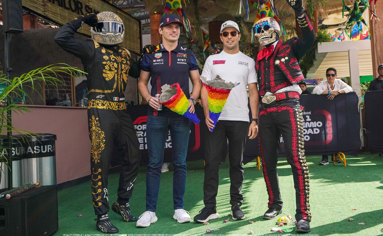 Piñatas, antojitos mexicanos y disfraces: así fue la convivencia de los pilotos de la F1