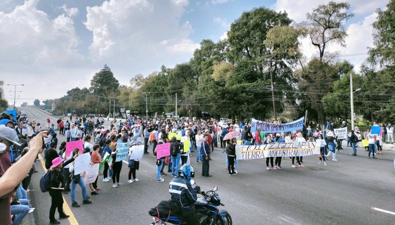 Bloqueo en la México-Toluca: protesta por inseguridad en Lerma