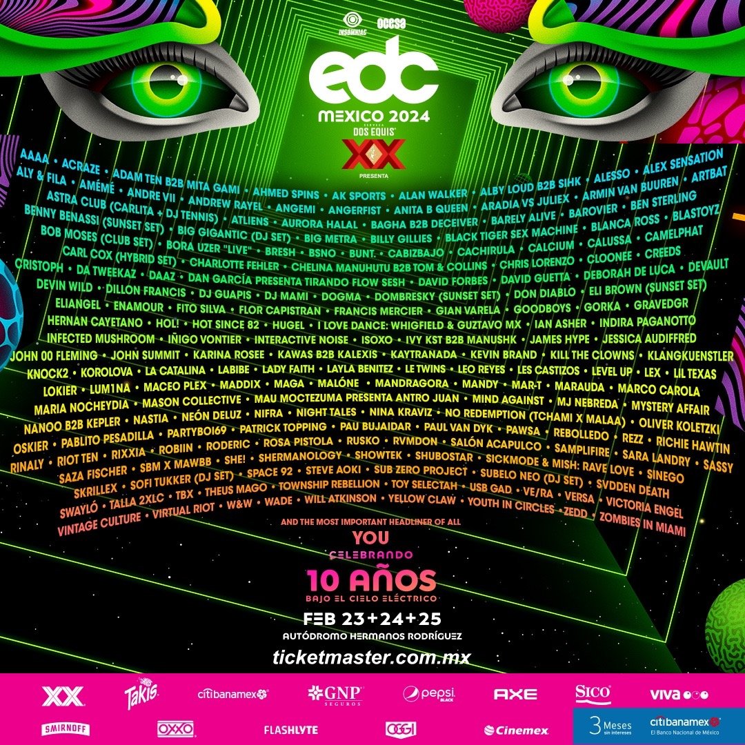 EDC 2024 lineup y precios de los boletos oficiales