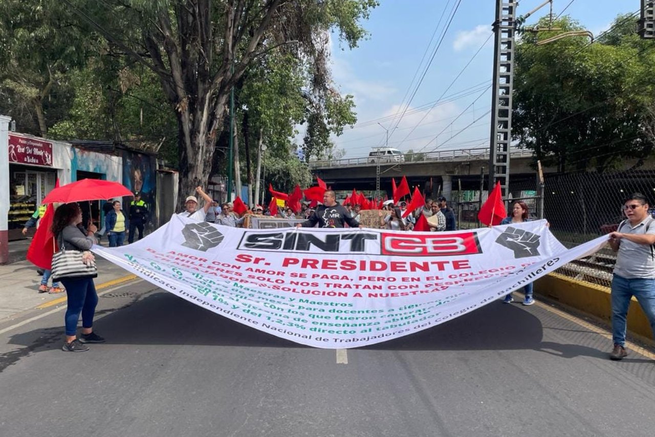 Bloqueos en la CDMX: trabajadores del Colegio de Bachilleres anuncian protestas
