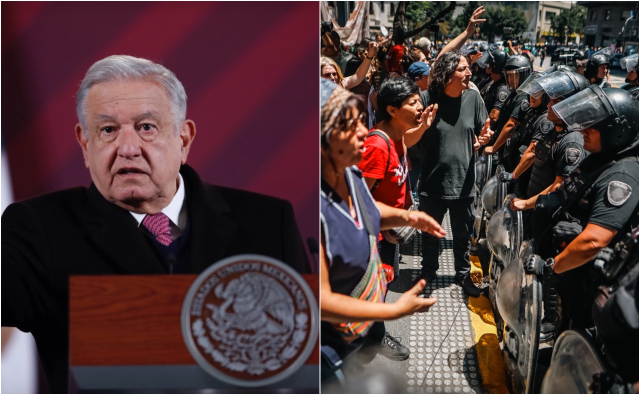 AMLO critica el “autoritarismo” en Argentina ante las protestas contra Javier Milei