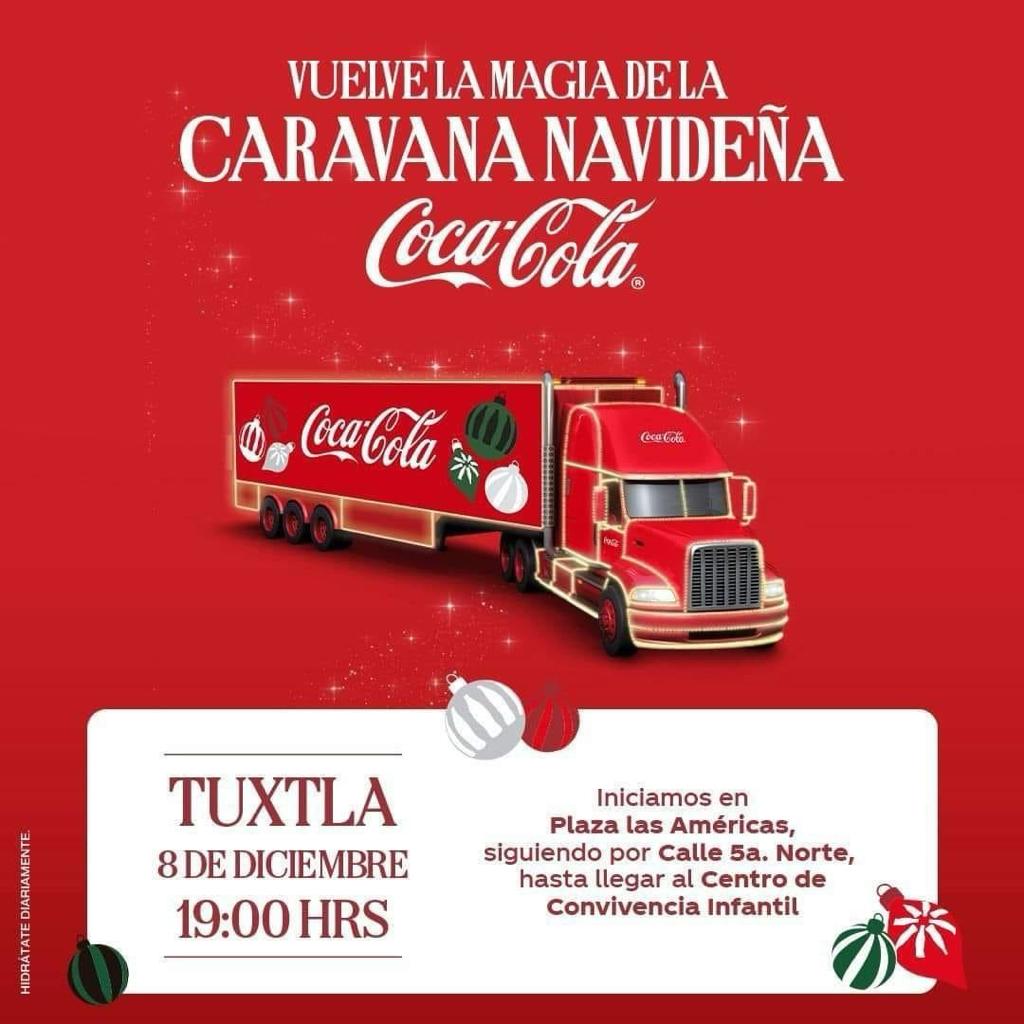 Caravana CocaCola Tuxtla Gutiérrez 2023 calles cerradas y horario