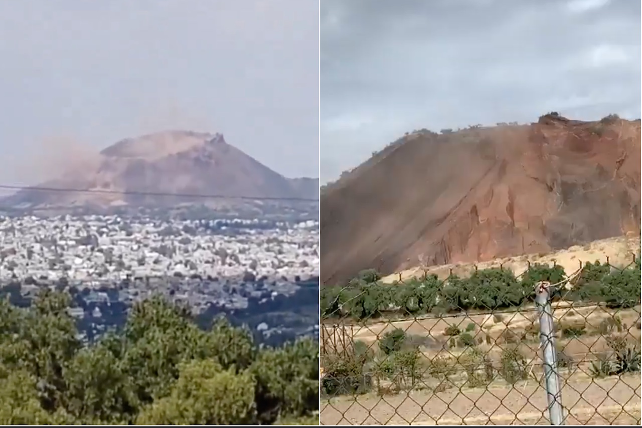 VIDEO: registran desplazamiento en Cerro de las Minas, en Iztapalapa