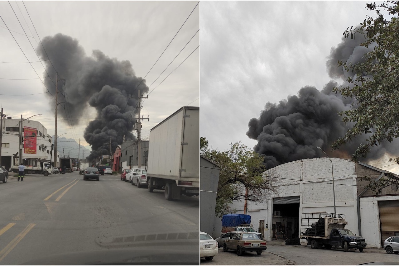 Incendio en Monterrey: se quema bodega en la colonia Del Norte