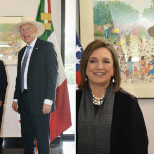 Claudia y Xóchitl se reúnen con el embajador de EU, Ken Salazar