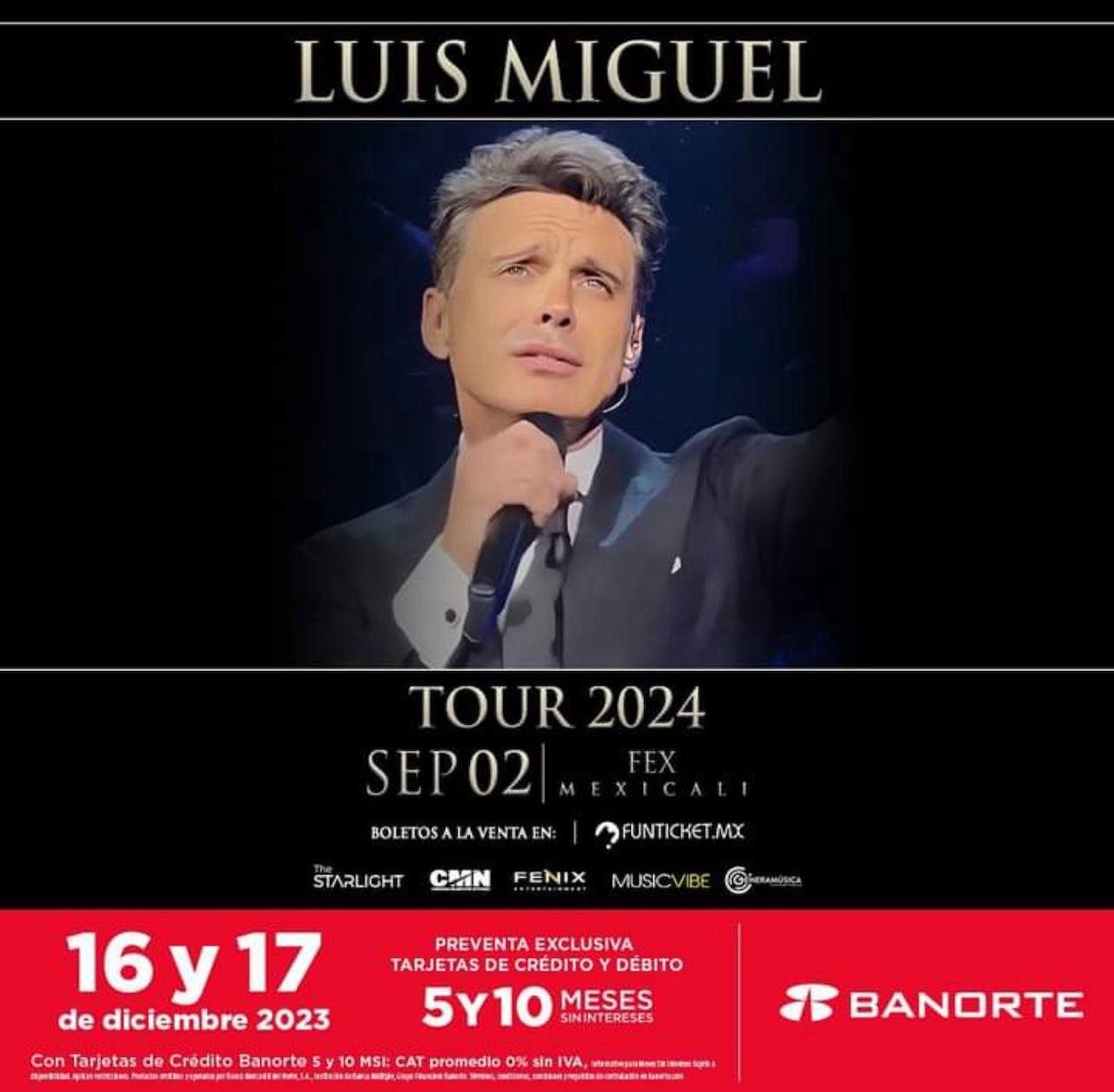 Luis Miguel Mexicali 2024 así la preventa de boletos por Funticket