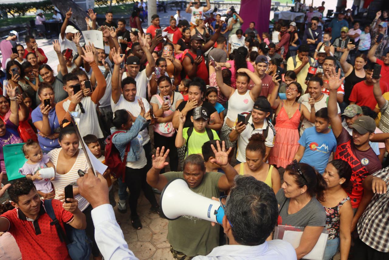 Caravana migrante se prepara para salir desde Tapachula en vísperas de Navidad