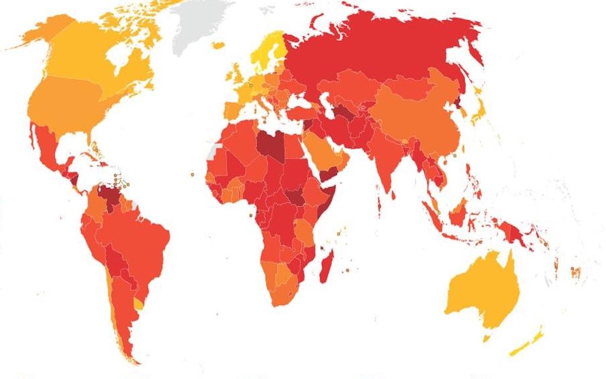 México mantiene posición 126 de 180 países en Índice de Percepción de la Corrupción