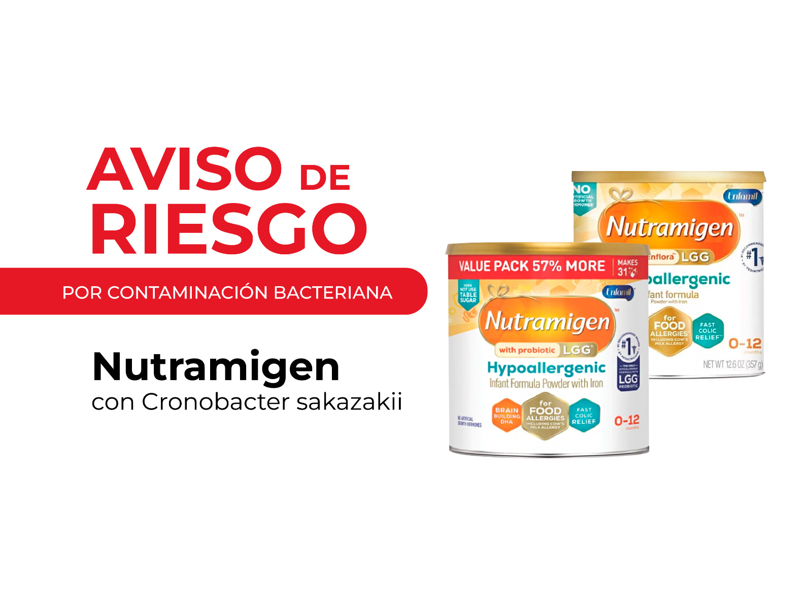 Cofepris alerta por fórmula infantil ‘Nutramigen’ contaminada con bacteria