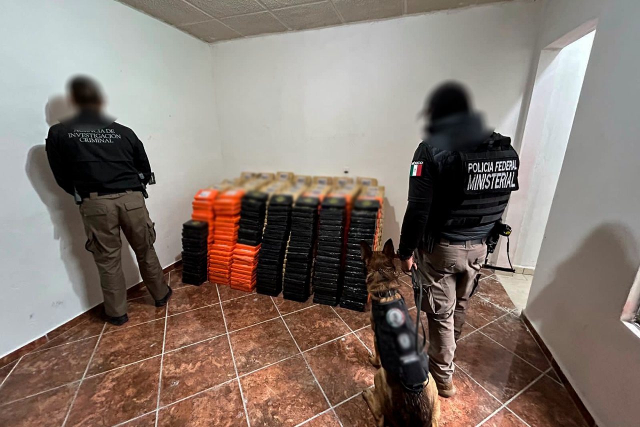 La FGR asegura más de una tonelada de cocaína dentro de una casa en Hidalgo