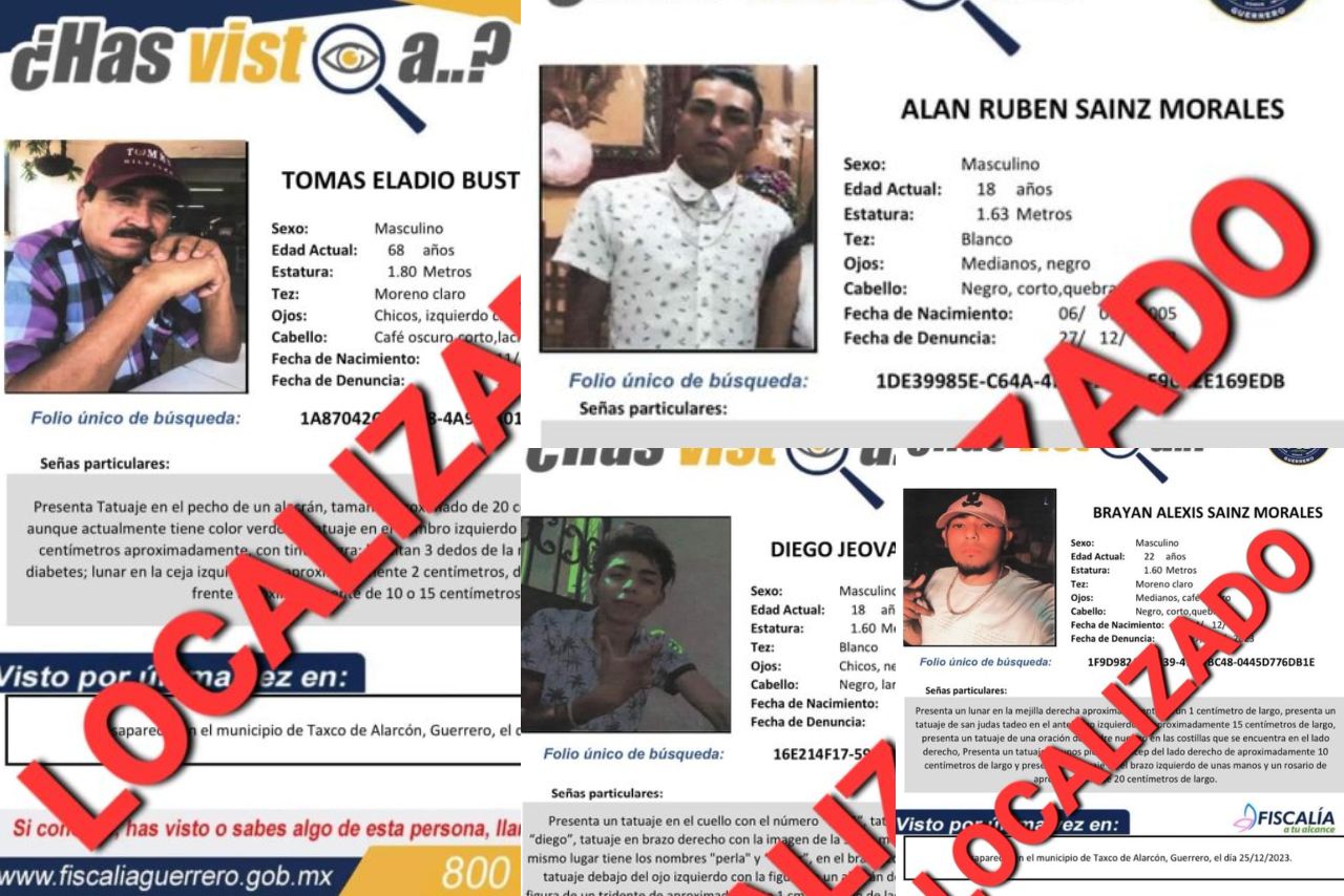 Localizan con vida a cuatro de 12 trabajadores secuestrados en Taxco, Guerrero