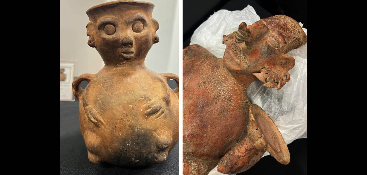 México recupera de Los Ángeles 30 piezas arqueológicas