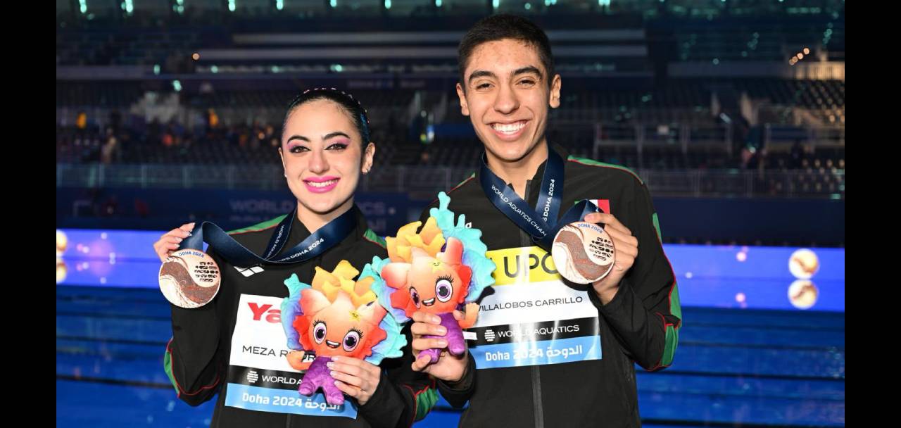 ¡A ritmo de <em>La Llorona</em>! Trinidad Meza y Diego Villalobos consiguen medalla de bronce en Doha