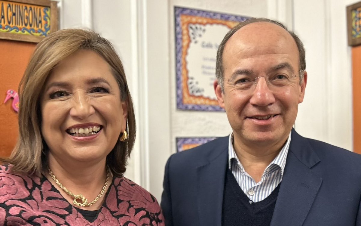 Xóchitl Gálvez se reúne con Felipe Calderón en España