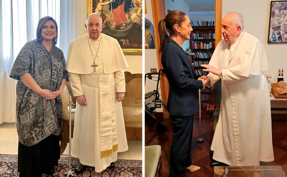 Xóchitl se reunió el martes con El Papa Francisco; Claudia, este jueves