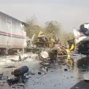 Accidente en autopista México-Querétaro: dos tráileres chocan en Jilotepec