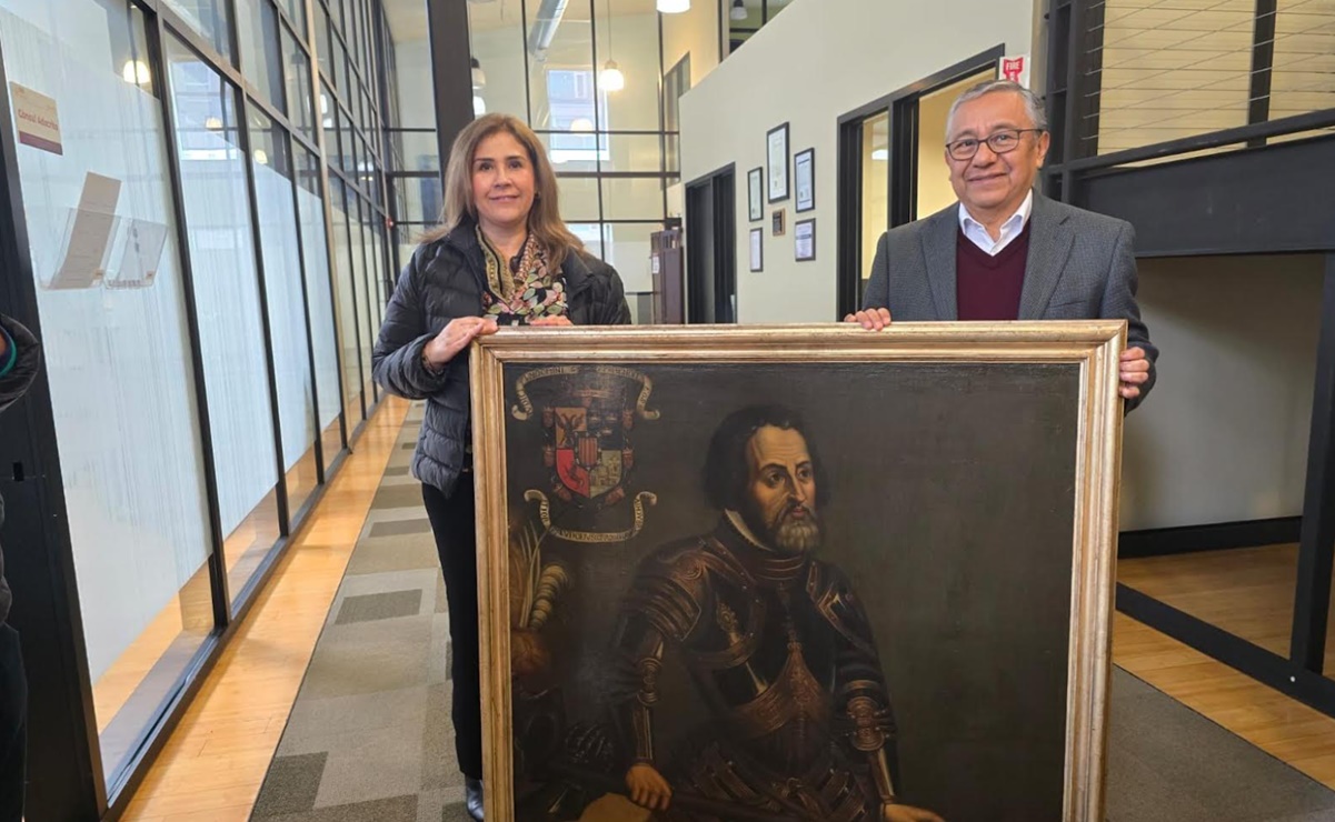 Descendiente de Hernán Cortés regala a México un retrato del conquistador